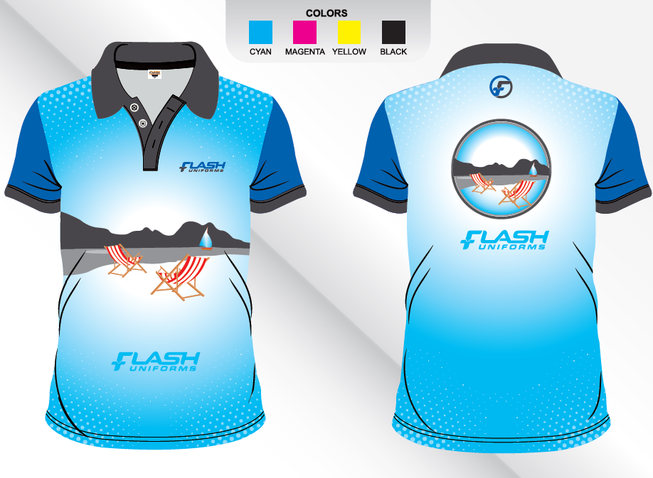 Custom Sublimated Polo Shirt SP18 - Flash Uniforms 